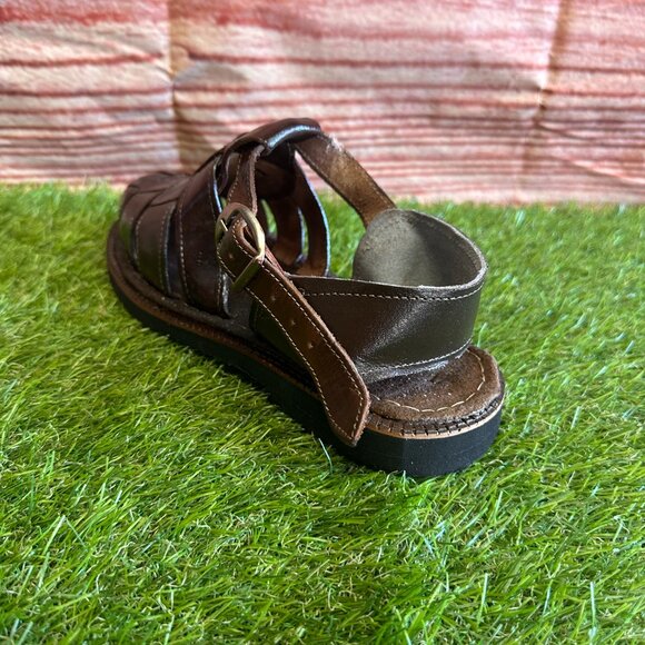 Men's Mexican Comfortable Huaraches Genuine Brown Leather Handmade in Mexico - Picture 5 of 6